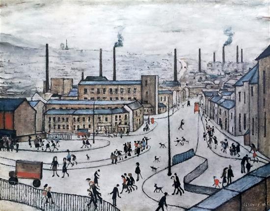 § Laurence Stephen Lowry RA (1887-1976) Huddersfield 17.75 x 22.25in.